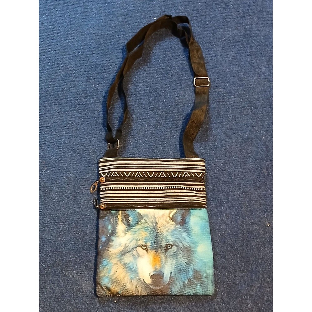Wolf Tribal crossbody/ shoulder Bag Adjustable straps - Picture 2 of 7